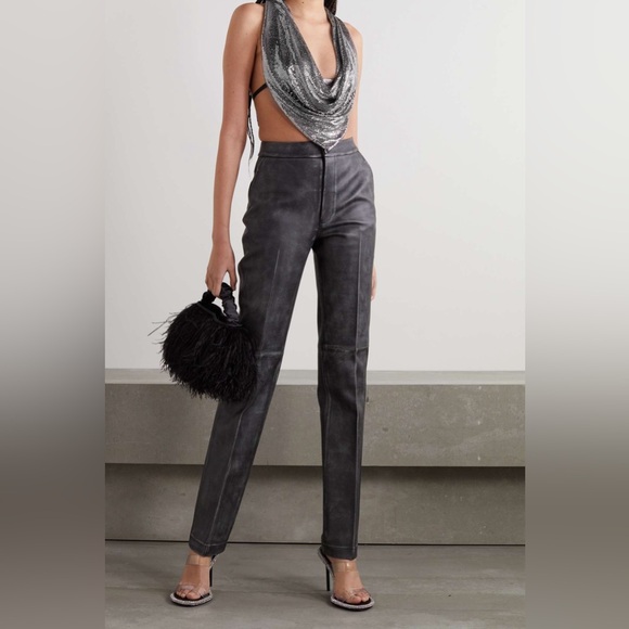 Like new Alexander Wang COWL CROP HALTER TOP IN METAL CHAINMAIL $795 - Picture 9 of 16